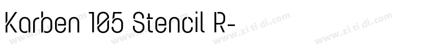 Karben 105 Stencil R字体转换